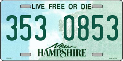 NH license plate 3530853