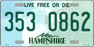 NH license plate 3530862