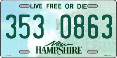 NH license plate 3530863