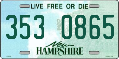 NH license plate 3530865