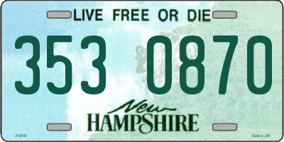 NH license plate 3530870
