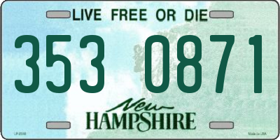 NH license plate 3530871