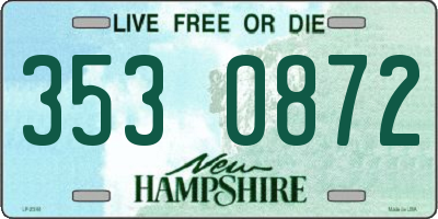 NH license plate 3530872