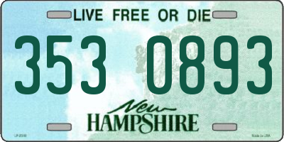 NH license plate 3530893