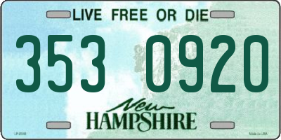 NH license plate 3530920