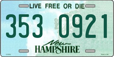 NH license plate 3530921