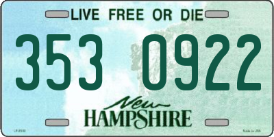 NH license plate 3530922