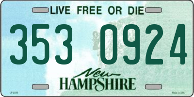 NH license plate 3530924