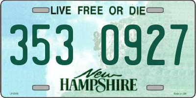 NH license plate 3530927