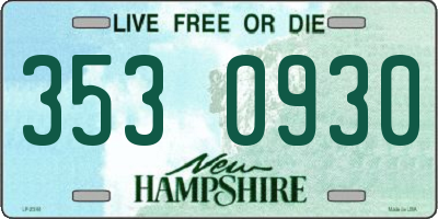 NH license plate 3530930