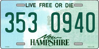 NH license plate 3530940