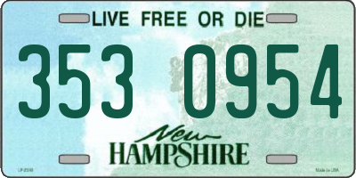 NH license plate 3530954