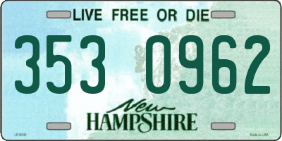 NH license plate 3530962