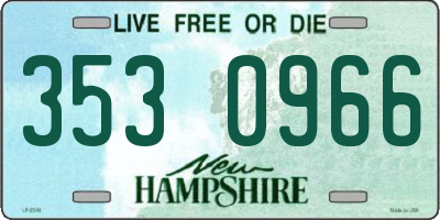 NH license plate 3530966