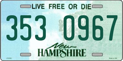 NH license plate 3530967