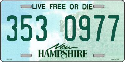 NH license plate 3530977