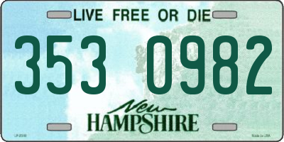 NH license plate 3530982