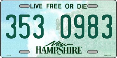 NH license plate 3530983