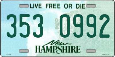 NH license plate 3530992
