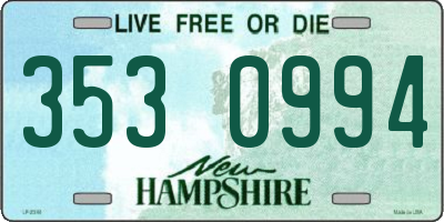 NH license plate 3530994