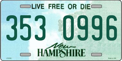 NH license plate 3530996