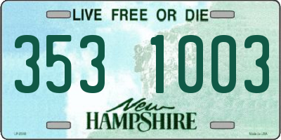 NH license plate 3531003