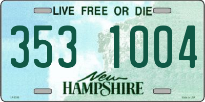 NH license plate 3531004