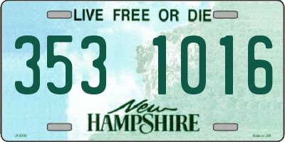 NH license plate 3531016