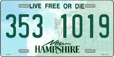 NH license plate 3531019