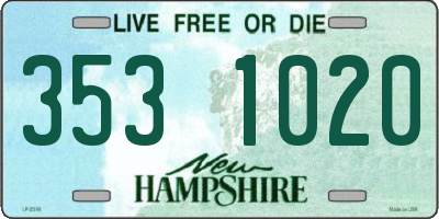 NH license plate 3531020