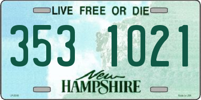 NH license plate 3531021