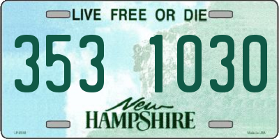 NH license plate 3531030