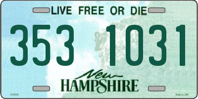 NH license plate 3531031