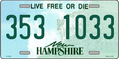 NH license plate 3531033