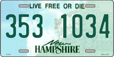 NH license plate 3531034