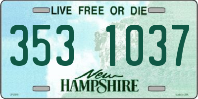 NH license plate 3531037
