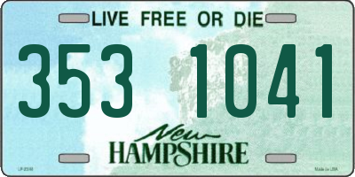 NH license plate 3531041