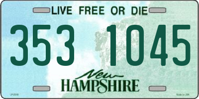 NH license plate 3531045
