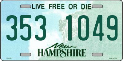 NH license plate 3531049
