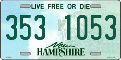 NH license plate 3531053