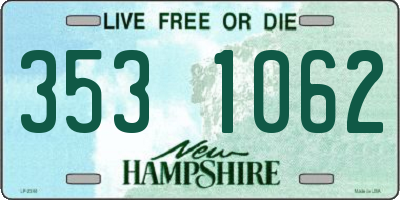 NH license plate 3531062