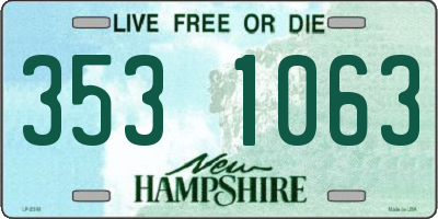 NH license plate 3531063