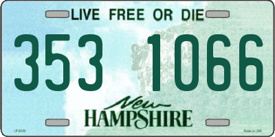 NH license plate 3531066