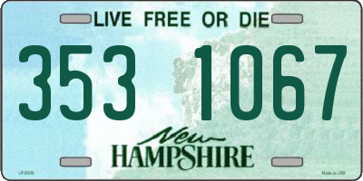 NH license plate 3531067