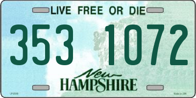 NH license plate 3531072