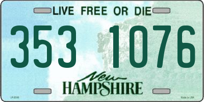 NH license plate 3531076