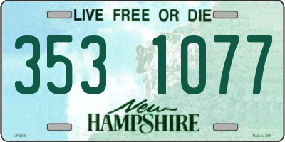 NH license plate 3531077