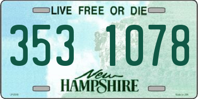 NH license plate 3531078