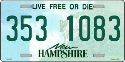 NH license plate 3531083