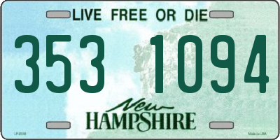 NH license plate 3531094